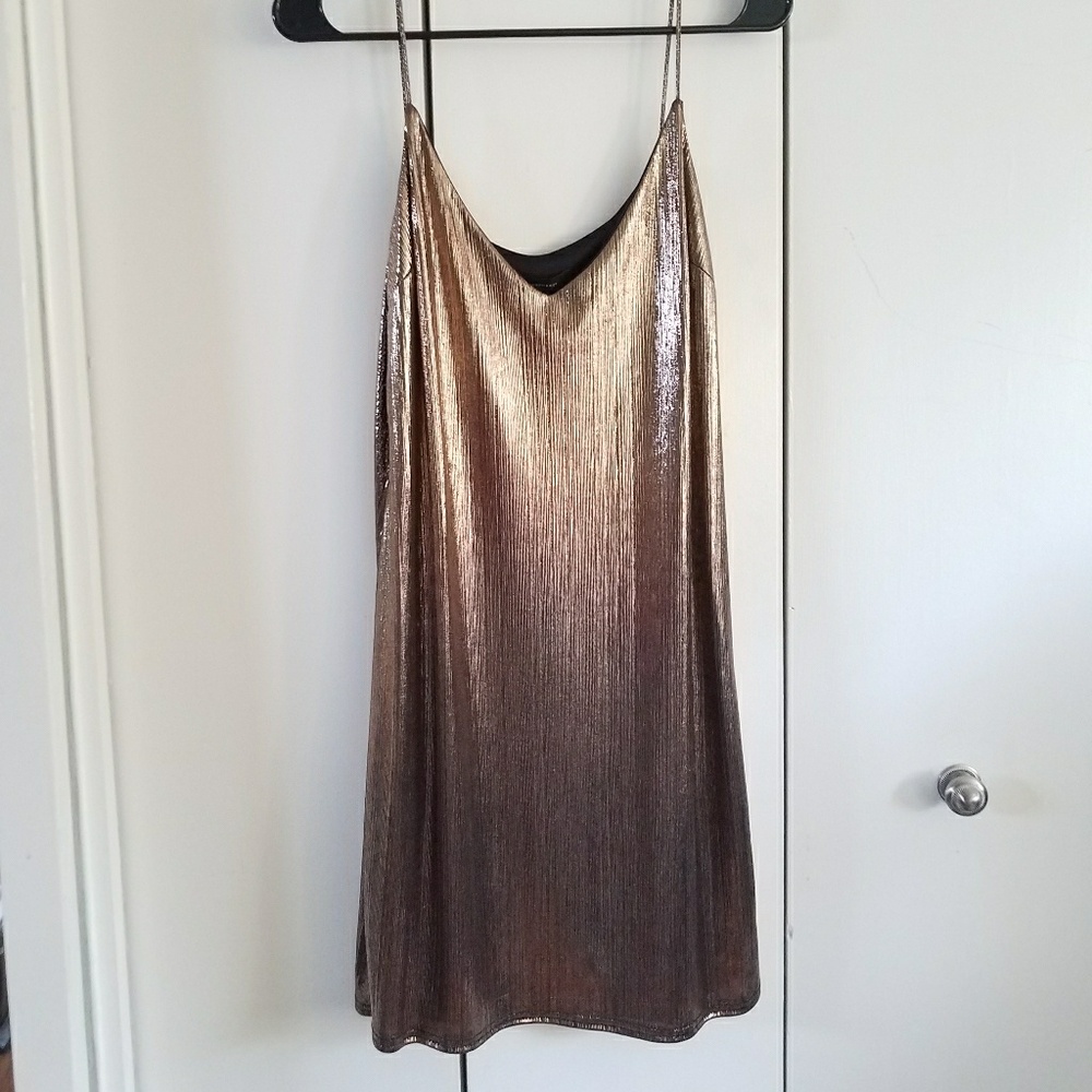 Elegant Gold Mini Dress